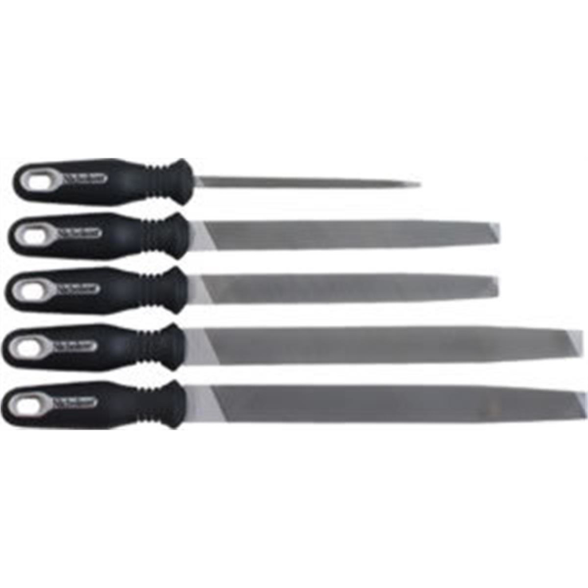 Cooper Tools General Purpose File Kit — 5-Piece, Ergonomic Handles, Model# NIC22040HN